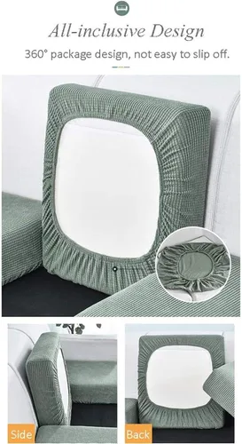 Vista 4 de Cojín protector para sala de estar, protege la funda de cojín del sofá, protector de cojín de sofá de alta elasticidad, funda de asiento de sofá