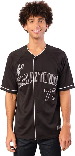 Vista 9 de Ultra Game Camiseta de béisbol oficial de la NBA con botones y botones para hombre