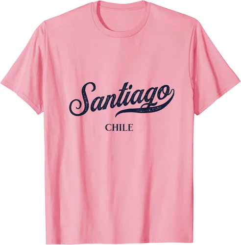 Vista 14 de Retro Chile City - Camiseta vintage de Santiago, Gris Gris Oscuro