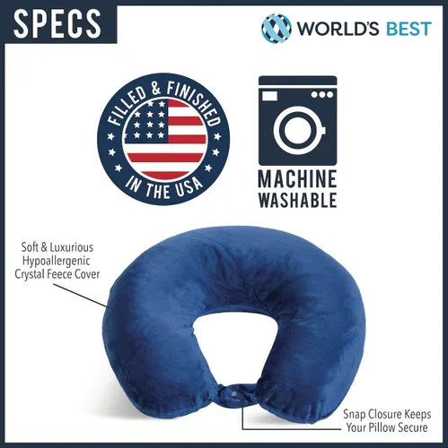 Vista 7 de Wolf Essentials Almohada Cervical Suave y Acogedora de Microfibra para Adultos para Viajar – Compacta, Lavable a Máquina – Perfecta para Avión