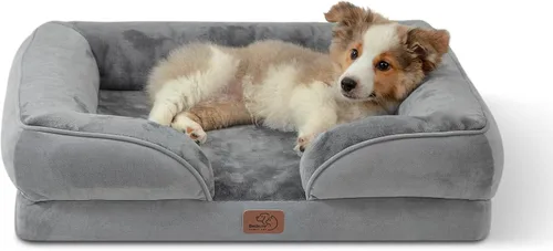 Vista 13 de Bedsure - Cama para gatos de interior, sofá cama lavable para perros muy pequeños, espuma de soporte con funda extraíble y lavable, forro Gris
