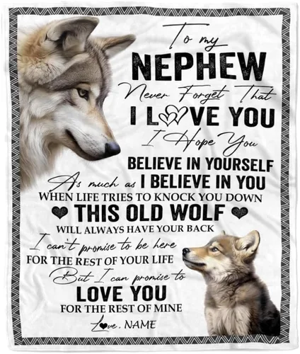 Vista 37 de Manta personalizada con texto en inglés «To My Nephew from Aunt Uncle Auntie I Love You Hugs» (texto en inglés) con texto en inglés «To My Nephew»