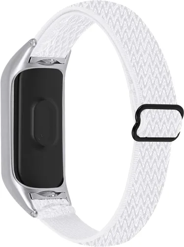 Vista 2 de Correa elástica Mi 6, correa deportiva de repuesto de nailon suave con marco de metal, correa ajustable de 5.3 a 8.3 pulgadas, compatible con reloj