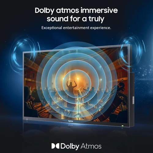 Vista 4 de SYLVOX Televisión para exteriores con soporte rodante, Smart TV 4K de 55 pulgadas, resistente a la intemperie e impermeable IP56, compatible