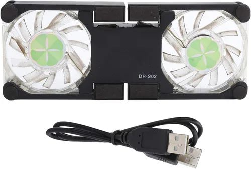 Vista 6 de ASHATA DRS02 - Almohadilla de enfriamiento para laptop, almohadilla de enfriamiento portátil para laptop con soporte antideslizante, ventilador