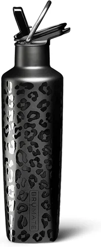Vista 13 de BrüMate ReHydration - Botella de agua aislada 100% a prueba de fugas de 25 onzas con pajilla, cantimplora de agua de acero inoxidable (negro mate)