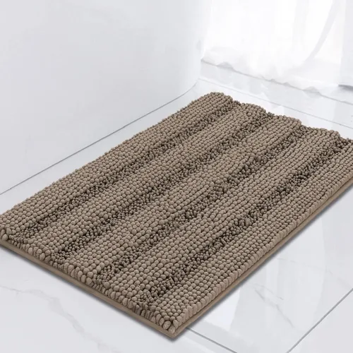 Vista 107 de Turquoize Alfombra de baño de chenilla de lujo para baño, extra absorbente, alfombra de ducha de microfibra antideslizante para baño, alfombra Aqua