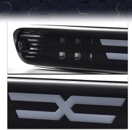 Vista 8 de PIT66 Barra LED de 3ª luz de freno, compatible con Chevy Colorado/Canyon X 2004-2012, luz de freno de montaje alto, luces traseras de carga, lente