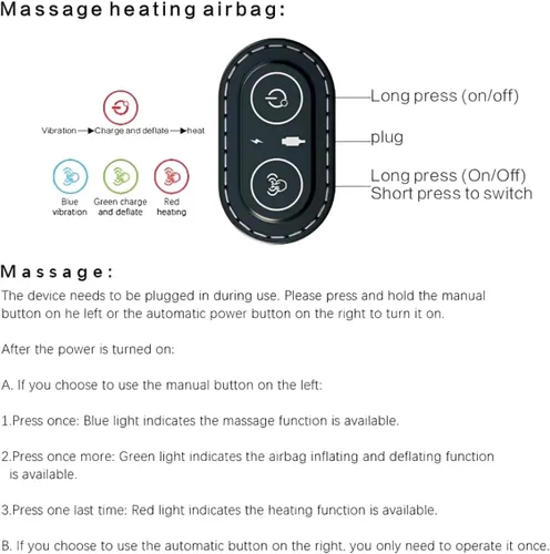 Vista 2 de Almohada de tracción cervical 3 en 1 para masaje, calentamiento, vibración, elevación de airbag, masaje automático, almohada de tracción cervical