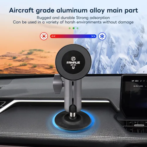 Vista 6 de FANAUE SC-03T9 - Soporte de coche compatible con cabezal de bola de tamaño B, soporte magnético para salpicadero, parabrisas y otros accesorios