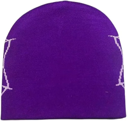 Vista 3 de CORIRESHA Gorros de punto unisex de tela de araña y2k, cálidos y acogedores para otoño e invierno