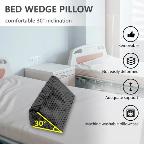 Vista 2 de Almohada de Cuña para Dormir de Lado, Almohada de Cuña de Espuma para Posicionamiento Corporal, Almohada de Cuña Lateral para Dormir Antideslizante