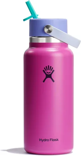 Vista 22 de Hydro Flask de boca ancha con tapa Flex de pajita de 24 onzas Agave