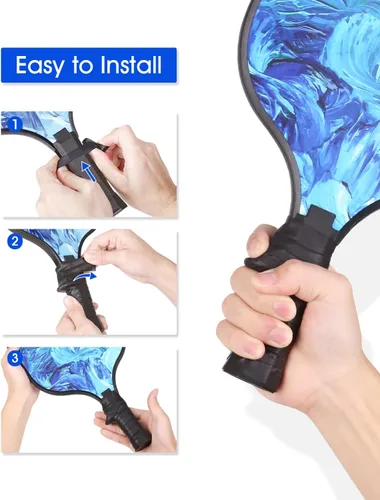 Vista 5 de JISHAHS Inserto de agarre para mango de paleta de pickleball, reposapiés ergonómico para un mejor control y agarre consistente, se adapta a
