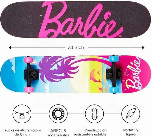 Vista 2 de Minecraft - Complete Cruiser Skateboard with Maple Deck and Smooth Bearings Barbie