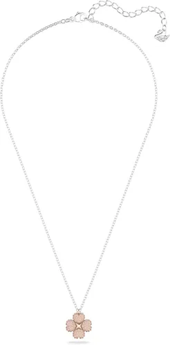 Vista 3 de Swarovski Latisha Flower Necklace, Earrings, and Bracelet Crystal Jewelry Collection, Rose Gold Tone & Rhodium Tone Finish