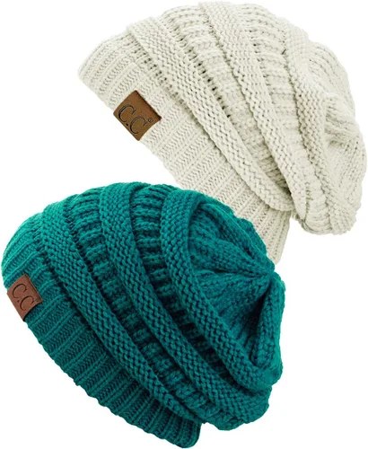 Vista 70 de Gorro a la moda de tejido suave abultado, cálido y elástico de C.C