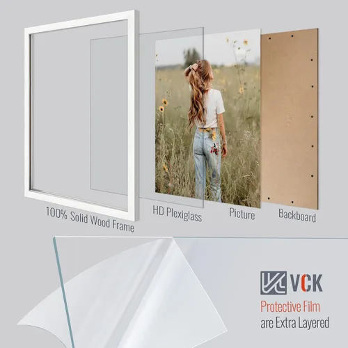 Vista 218 de VCK Marcos para póster de madera maciza de 22.375 x 34 pulgadas, marco de fotos A1 negro con montaje en pared, paquete de 3