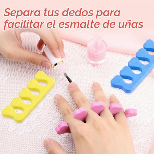 Vista 2 de 10 separadores de dedos para pedicura, separador de dedos de esponja suave para esmalte de uñas, separadores de dedos, separadores de dedos