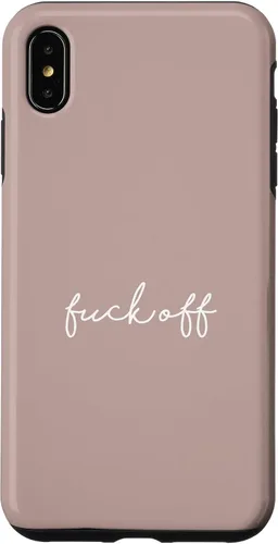Vista 11 de Funda para iPhone 16 Pink Taupe Fuck Off Divertida manuscrita a mano con refranes sarcásticos groseros