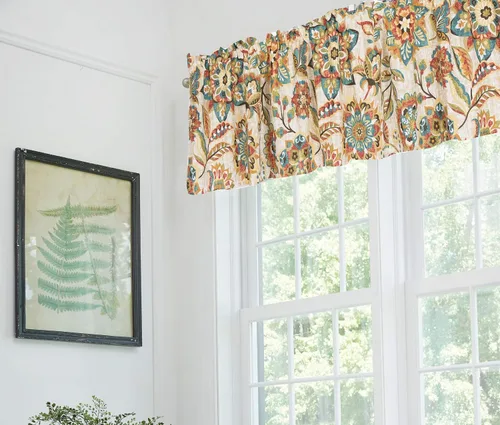 Vista 7 de C&F Home Fiona Jacobean - Cortina de cenefa de ventana individual 100% algodón, 16 x 72 pulgadas