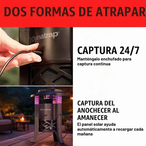 Vista 8 de Dynatrap Trampa para insectos al aire libre, tungsteno 1/4 acre Mosquito