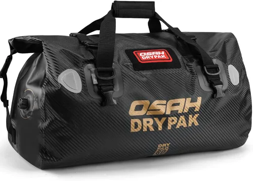 Vista 16 de OSAH DRYPAK Bolsa de lona impermeable – Bolsa seca para motocicleta con gran espacio de almacenamiento, bolsas de equipaje impermeables con bolsillo