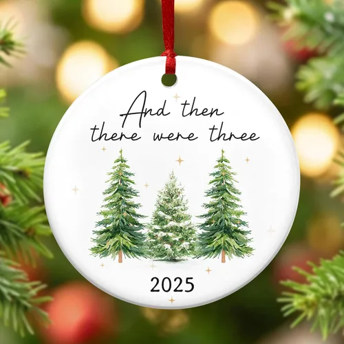 Vista 11 de OASSIE Adornos Navideños para Abuelos - Regalos de Anuncio de Embarazo Adornos de Vidrio para Árbol con Tarjeta - Promovido para Abuelos Regalos