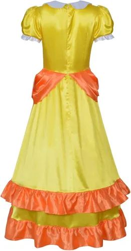 Vista 4 de FEIWOBIRD Disfraz de princesa melocotón para mujer, vestido de fiesta de Super Brothers