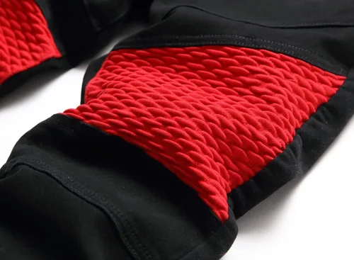 Vista 6 de RXXKKK Jeans clásicos de motociclista con cremallera y ajuste regular para hombre