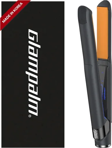 Vista 7 de GLAMPALM Plancha para el cabello 0.5" Plancha plana de cerámica infundida con Vita C, la herramienta profesional de salón n.º 1 de Corea