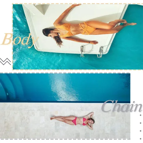 Vista 7 de Jozape Simple Bikini Cintura Belly Oro Estrella Cadena Corporal para Mujeres y Niñas