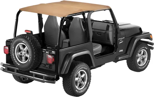 Vista 2 de Bestop 5252937 Capota estilo Safari sin tiras tipo Bikini para Wrangler 1992-1995