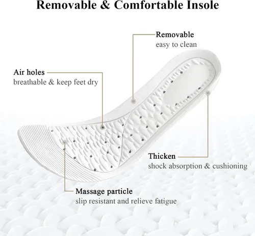 Vista 3 de Scecocrs Zapatos de chef antideslizantes para mujer, impermeables y resistentes al aceite, zapatos de trabajo de enfermería para hospital, jardín