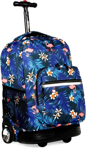 Vista 15 de J World Sunrise Kids - Mochila con ruedas para niñas y niños. Mochila con ruedas para la escuela, Aurora, 18 pulg