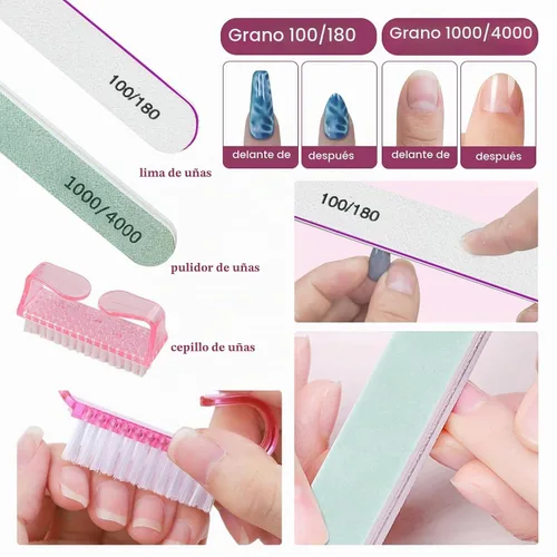 Vista 7 de 300 toallitas de uñas sin pelusa con clips de remojo de uñas, kit removedor de esmalte de uñas con clips acrílicos para quitar uñas, dispensador