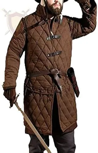 Vista 4 de Gambeson Thick Padded Full Sleeves Gambeson Coat Aketon Jacket Armor, Cotton Fabric Gambeson Jacket by ITS Medieval