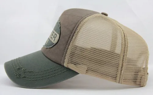 Vista 3 de Home Prefer gorra de béisbol vintage envejecida, algodón, ajustable, gorra de rejilla, para hombre
