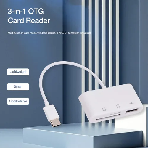 Vista 3 de [Paquete de 2] Lector de tarjetas SD para Android, adaptador de tarjeta micro SD a USB, lector de tarjetas SD USB C para lector de tarjetas