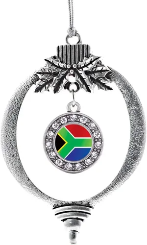 Vista 123 de Inspired Silver - Adorno con dije de cara de carlino - Adornos navideños de círculo de plata con joyas de circonita cúbica