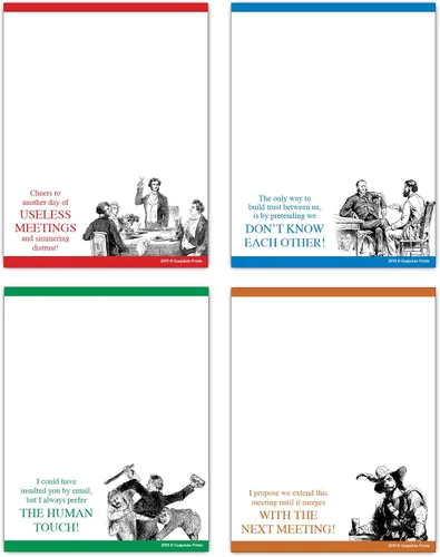 Vista 9 de Bloc de notas divertidos (paquete de 4) de 4 x 5.25 pulgadas, regalo de oficina humorístico para amigos y compañeros de trabajo (impresionante)