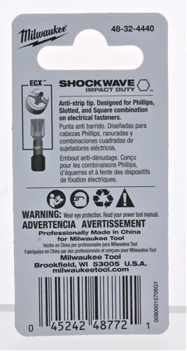 Vista 3 de Milwaukee 48-32-4440 Broca de inserción Ecx 1/4" hexagonal, paquete de 2