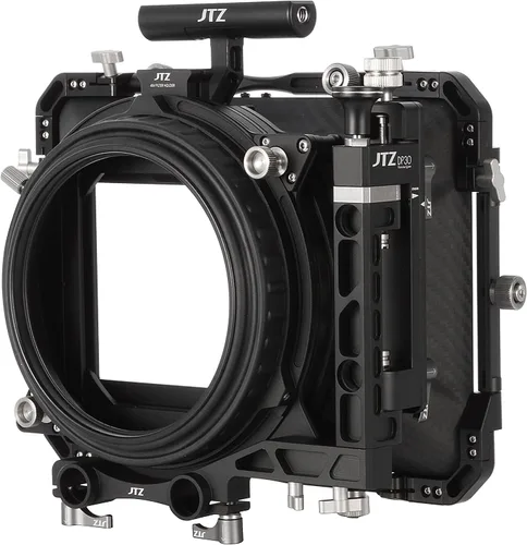 Vista 6 de JTZ DP30 Cine Lens Fibra de Carbono 4x4 Swing-Away Caja Mate con 0.591 in/0.748 in Rod Rail Rig para Sony FS5 FS7 ARRI RED Canon C100 C200 C300 BM D