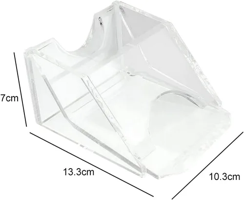 Vista 8 de Almencla Zapato de distribuidor de tarjetas, 1 cubierta, cuña pesada, acrílico transparente, fácil de tratar, accesorio manual de construcción
