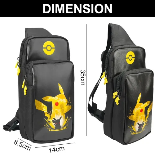 Vista 3 de Tangaroa Bolsa de interruptor para SwitchSwitch OLED - Accesorios de interruptor Bolsa cruzada de viaje - Mochila portátil (oscuro)