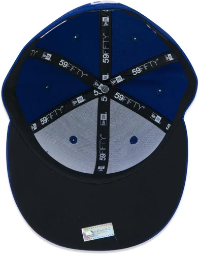 Vista 6 de Gorra New Era para hombres de los New York Yankees. Colección auténtica de gorras MLB 59Fifty, adulto, escarlata Real