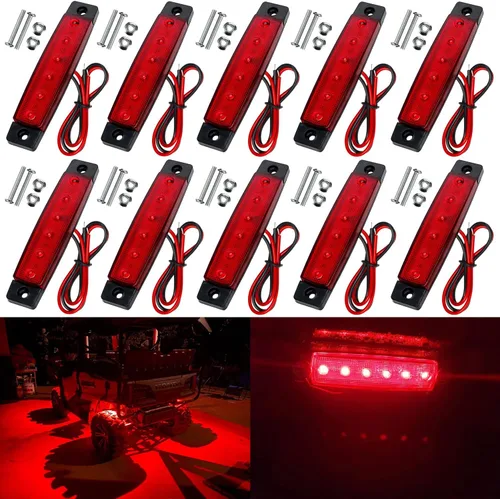 Vista 7 de 10 paquetes de luces LED de tira de roca impermeables, luces exteriores e interiores, luces de bajo brillo para ruedas y guardabarros, kits