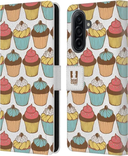 Vista 384 de Head Case Designs Assortment Cupcakes Happiness Leather Wallet Case Compatible with Samsung Galaxy A07 4G Surtido