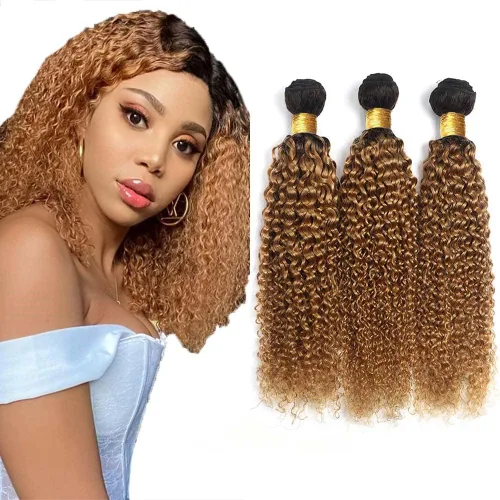 Vista 80 de 300g 1B27 Human Hair Bundles Honey Blonde Bundles Human Hair 10A Brazilian Virgin Remy Hair Extensions 8 10 12 Inch