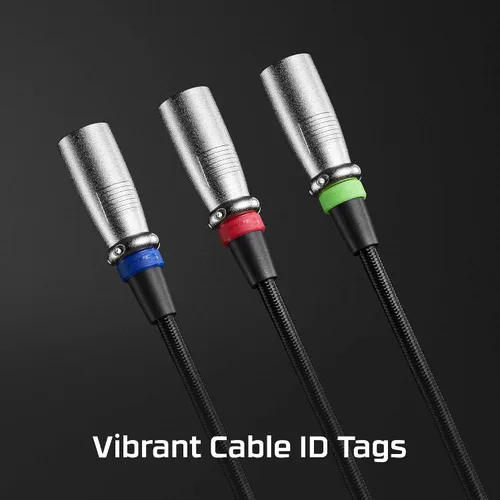Vista 4 de HyperX Cable XLR macho a hembra, 3 pines, 10 pies - negro